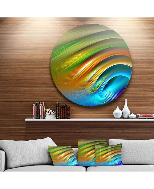 Design Art Designart Colorful Fractal Water Ripples Abstract