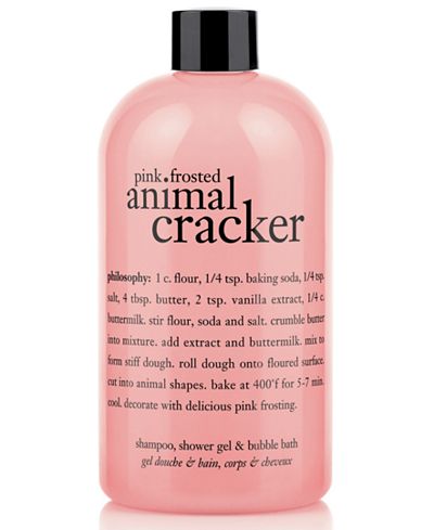 philosophy pink frosted animal cracker 3-in-1 shampoo, shower gel and