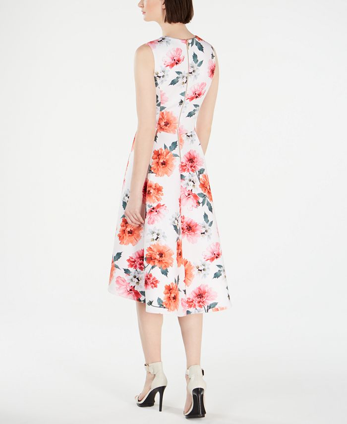 Calvin Klein Women's Floral High Low Dress -Purple Size 8 main image 1