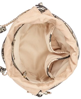 INC International Concepts I.N.C. Averry Snake Drawstring Bucket Bag, Created for Macy's
