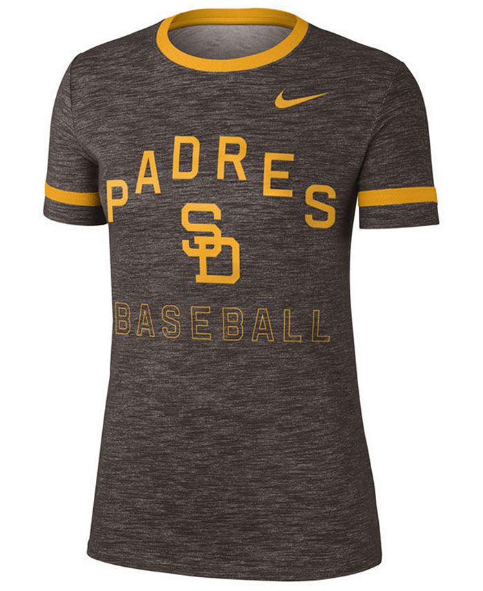 Nike Women's San Diego Padres Slub Crew Ringer T-Shirt - Macy's