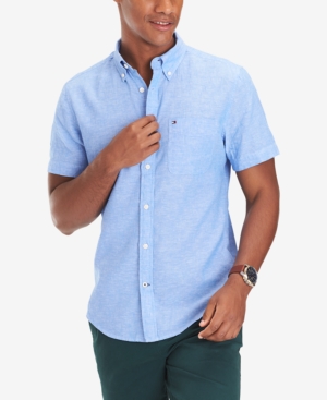 TOMMY HILFIGER MEN'S CUSTOM FIT PORTER SHIRT, CREATED FOR MACY'S