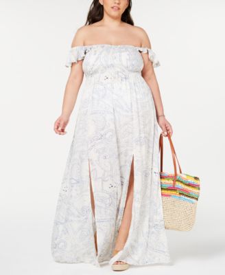 macys plus size cover ups