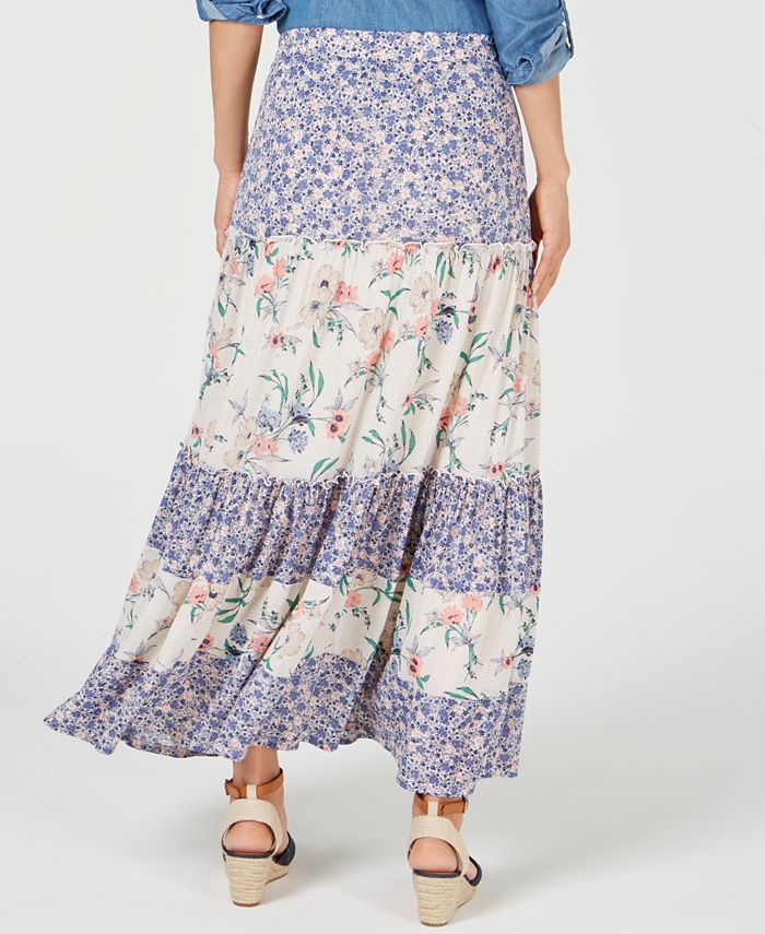 hush tiered maxi skirt