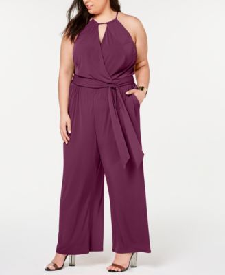 plus size purple jumpsuit