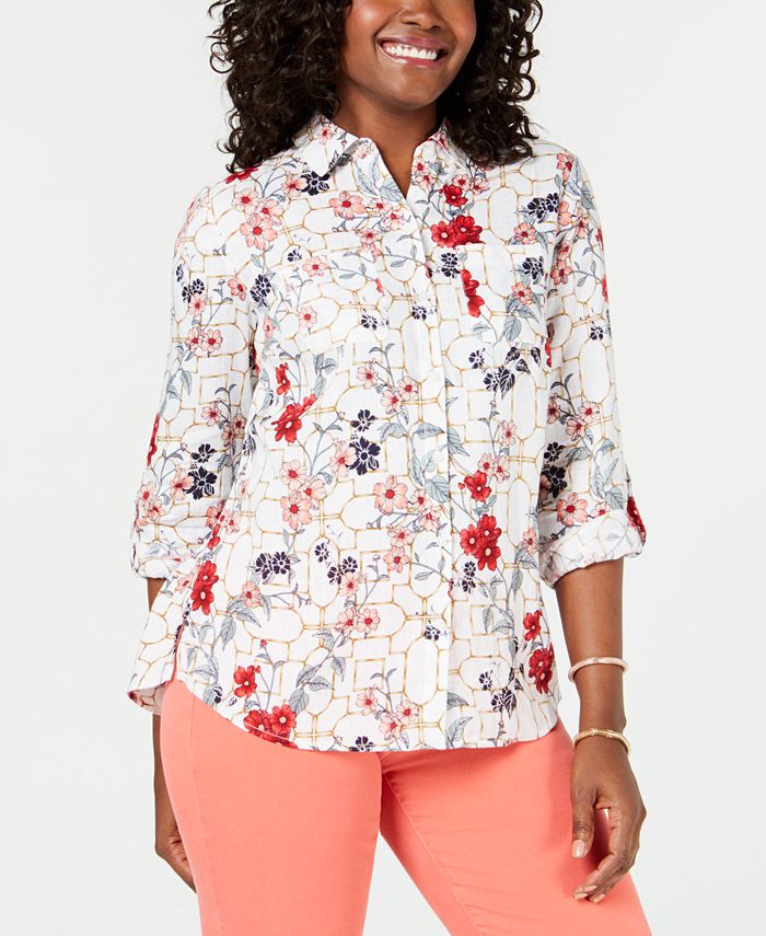 Macys charter club linen tops new arrivals