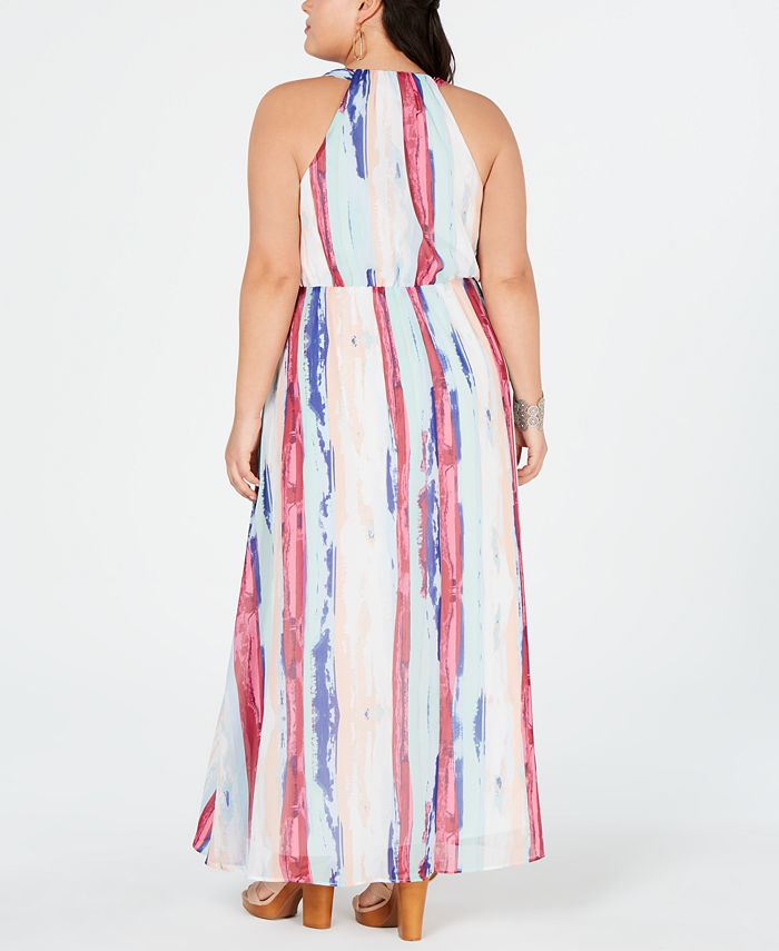 Inc International Concepts Inc Plus Size Printed Surplice Maxi Dress 7919