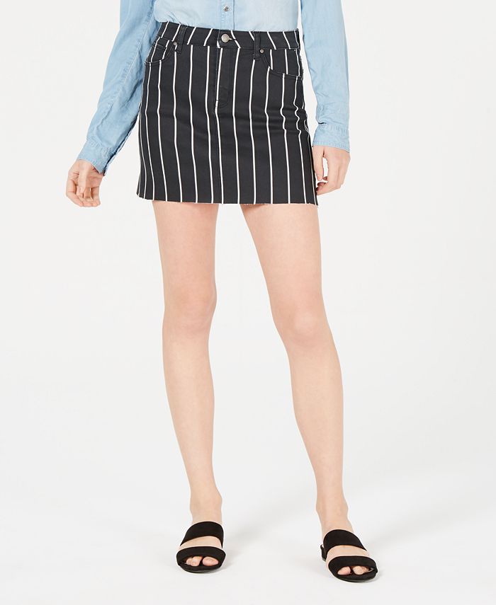 Tinseltown Juniors' Striped Denim Mini Skirt & Reviews - Skirts ...