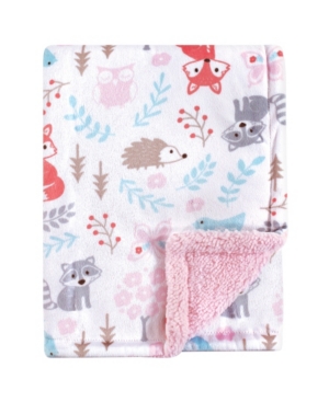 Hudson Baby Plush Blanket with Sherpa Backing One Size