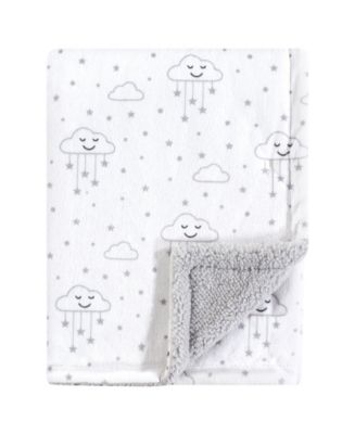 Hudson Baby Plush Blanket With Sherpa Backing One Size - Macy's