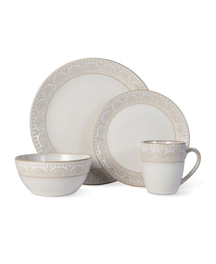 Pfaltzgraff Amelia Cream 16pc. Dinnerware Set, Service for 4 Macy's