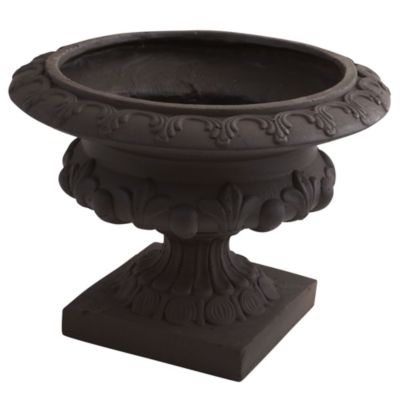 12.5-In. H Iron-finish Decorative Urn - Indoor/Outdoor