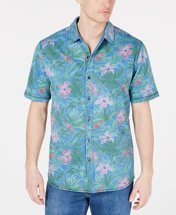 Tommy Bahama Men's Jungle Topia Classic Fit Floral Knit Camp Shirt - Macy's