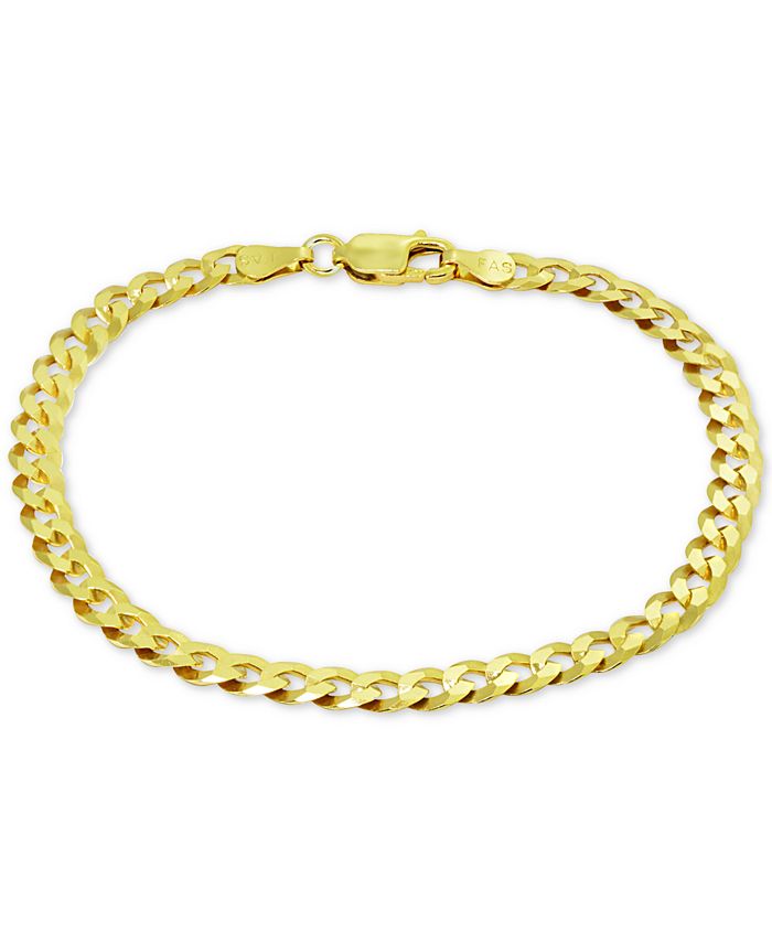 Giani Bernini Curb Link Chain Bracelet in 18k Gold-Plated Sterling ...