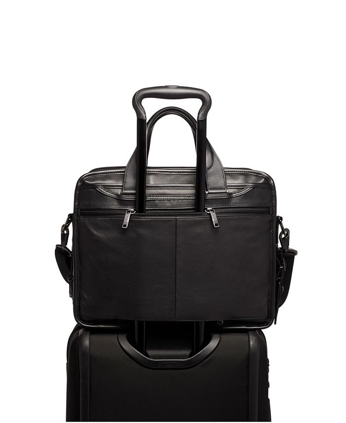 TUMI Alpha 3 Expandable Organizer Leather Laptop Brief Macy's