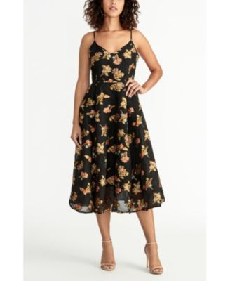RACHEL Rachel Roy - Sleeveless Printed Jacquard Fit And Flare Dress