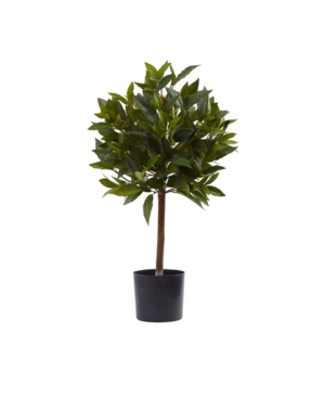 Nearly Natural 2' Sweet Bay Mini Ball Topiary In Green