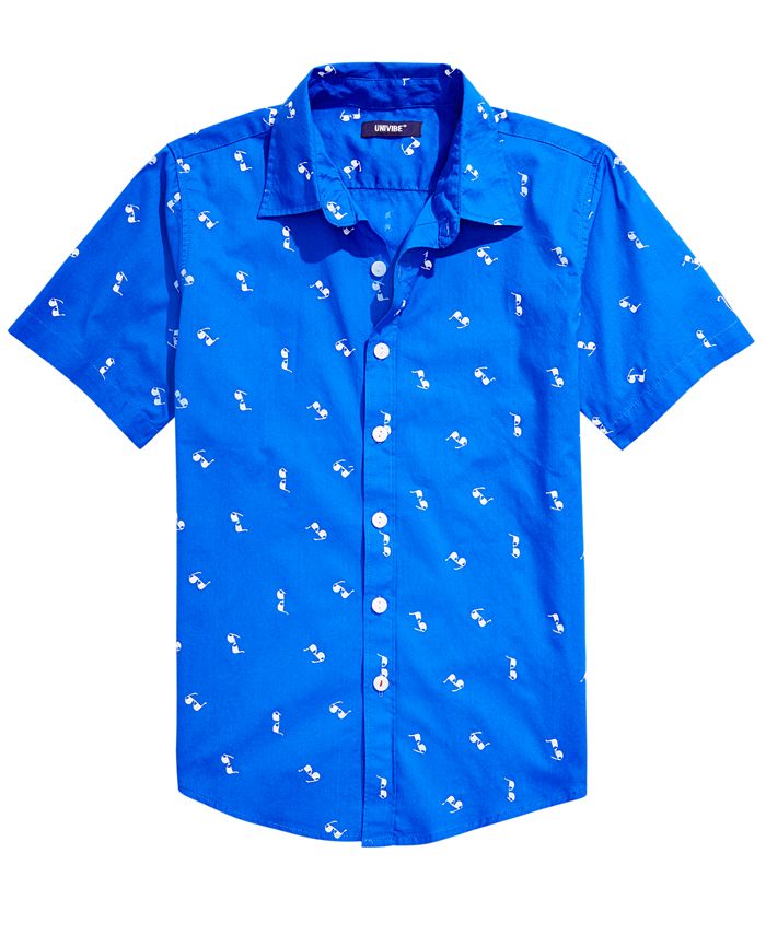 Univibe Big Boys Smarties Regular-Fit Sunglass-Print Shirt - Macy's