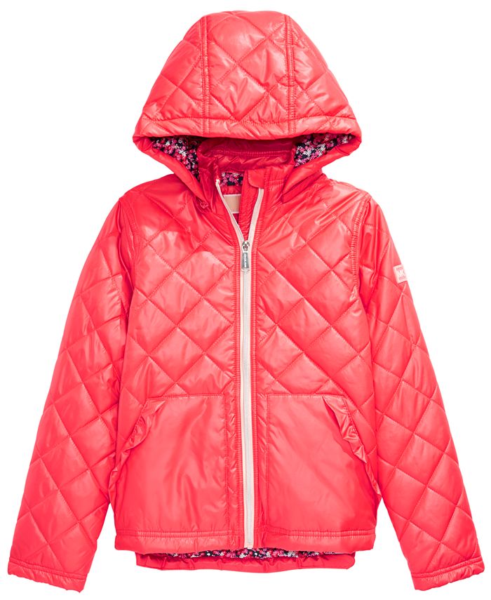 Michael Kors Big Girls Hooded Quilted Jacket - Macy's