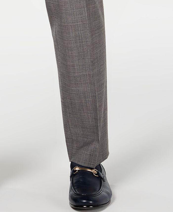 Michael Kors Men's ClassicFit Airsoft Stretch Blue/Gray MiniGrid Suit