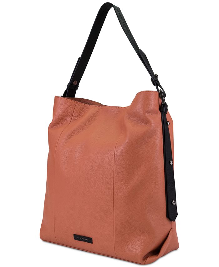 T Tahari Parker Leather Bucket Bag - Macy's