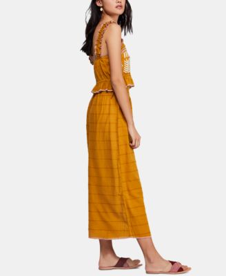 Free People Eva Printed Cropped Top & Wide-Leg Pants Set