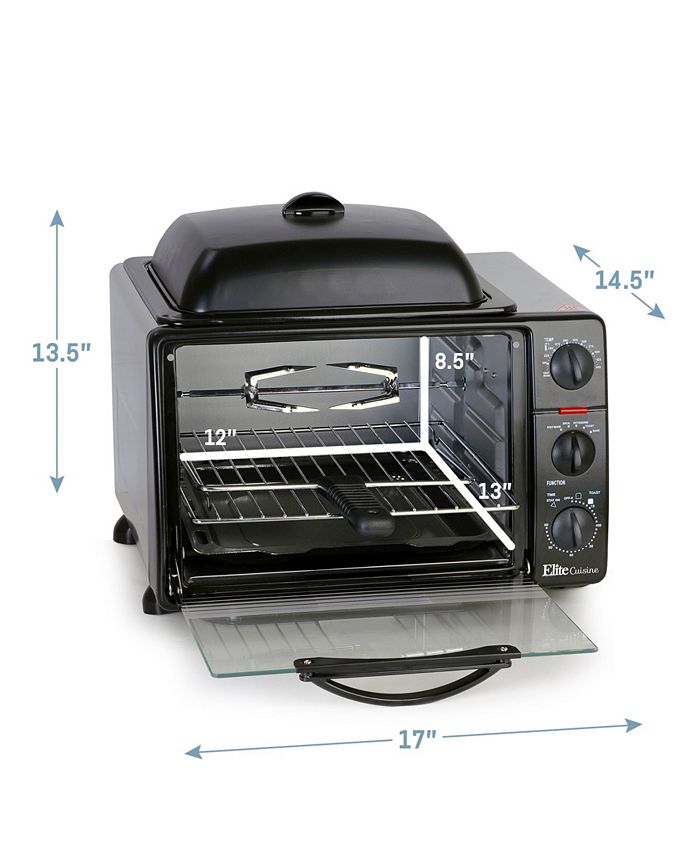 Elite Gourmet Elite Cuisine 23L Countertop Toaster Oven Rotisserie