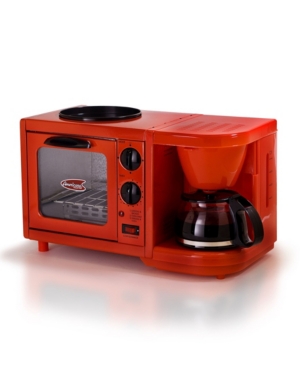 Americana by Elite 3 in 1 Mini Breakfast Shoppe - Coffee, Toaster Oven, Griddle