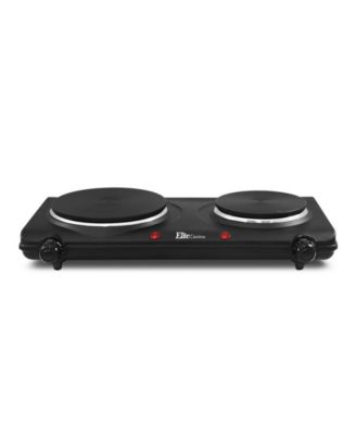 Photo 1 of Elite Cuisine Countertop Double Flat Burner, Electric Hot Plate with Temperature Controls, 1500W