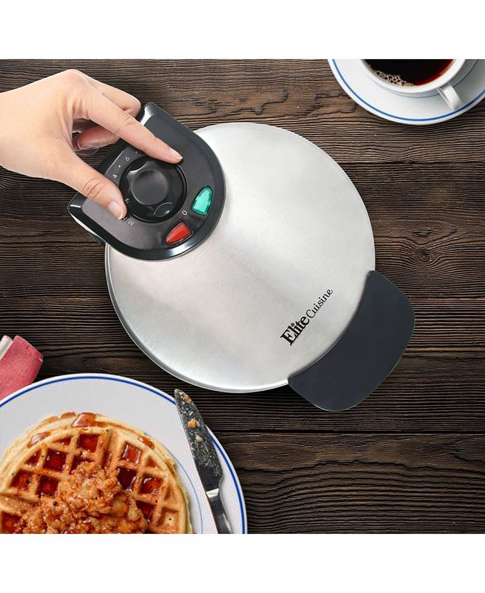 Elite Gourmet Elite Cuisine Stainless Steel Belgian Waffle Maker Macy
