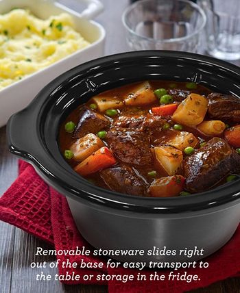 Elite Gourmet 3.5Qt Slow Cooker with Glass Lid, Adjustable Temperature  Controls, Keep Warm Function - Macy's