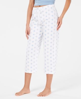 Soft Knit Cotton Cropped Pajama Pants 