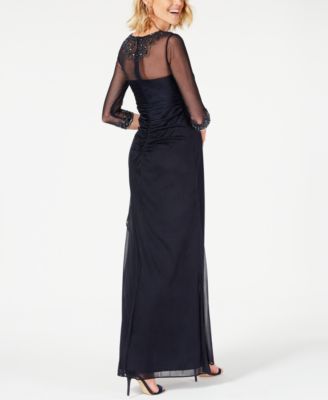 alex evenings embellished a line gown