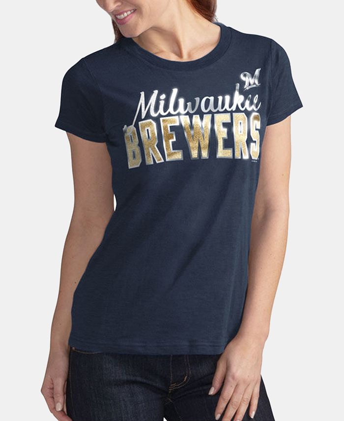 Women's Royal Milwaukee Brewers Plus Size Team Scoop Neck T-Shirt