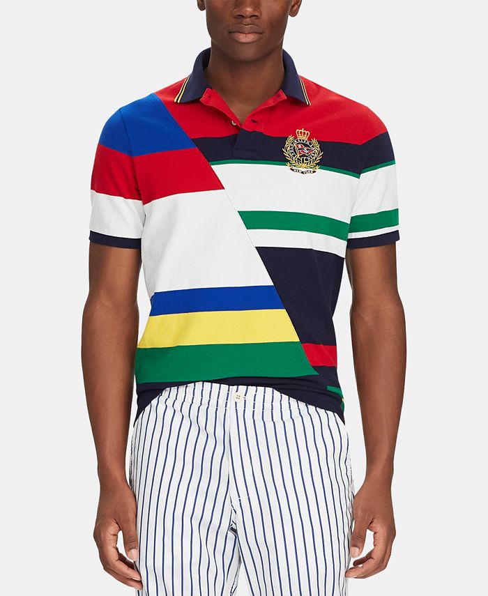 Polo Ralph Lauren Men's Big & Tall Classic-Fit Striped Mesh Polo Shirt ...