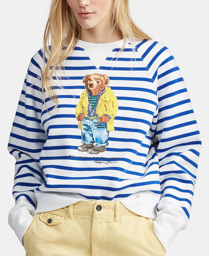 Polo Ralph Lauren Polo Bear Striped Fleece Shirt Macy s