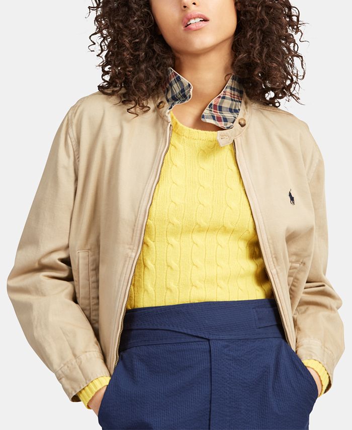 Polo Ralph Lauren Cotton Chino Windbreaker Jacket & Reviews - Women - Macy's