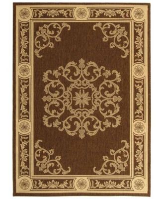 Courtyard CY2914 Chocolate and Natural 8' x 11' Outdoor Area Rug