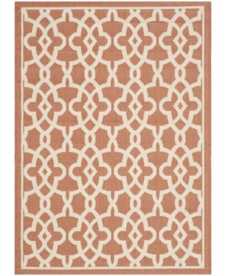 Courtyard CY6071 Terracotta and Beige 8' x 11' Sisal Weave Outdoor Area Rug