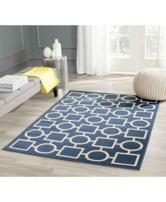 Courtyard CY6925 Navy and Beige 8' x 11' Sisal Weave Outdoor Area Rug