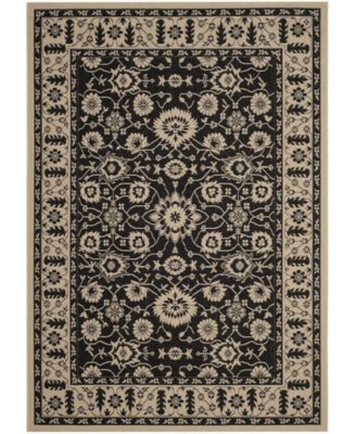 Courtyard CY6126 Black and Creme 8' x 11' Sisal Weave Outdoor Area Rug