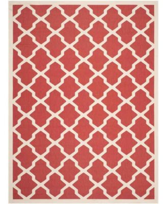 Courtyard CY6903 Red and Bone 8' x 11' Sisal Weave Outdoor Area Rug