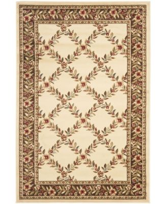 Lyndhurst LNH557 Ivory and Brown 5'3" x 7'6" Area Rug