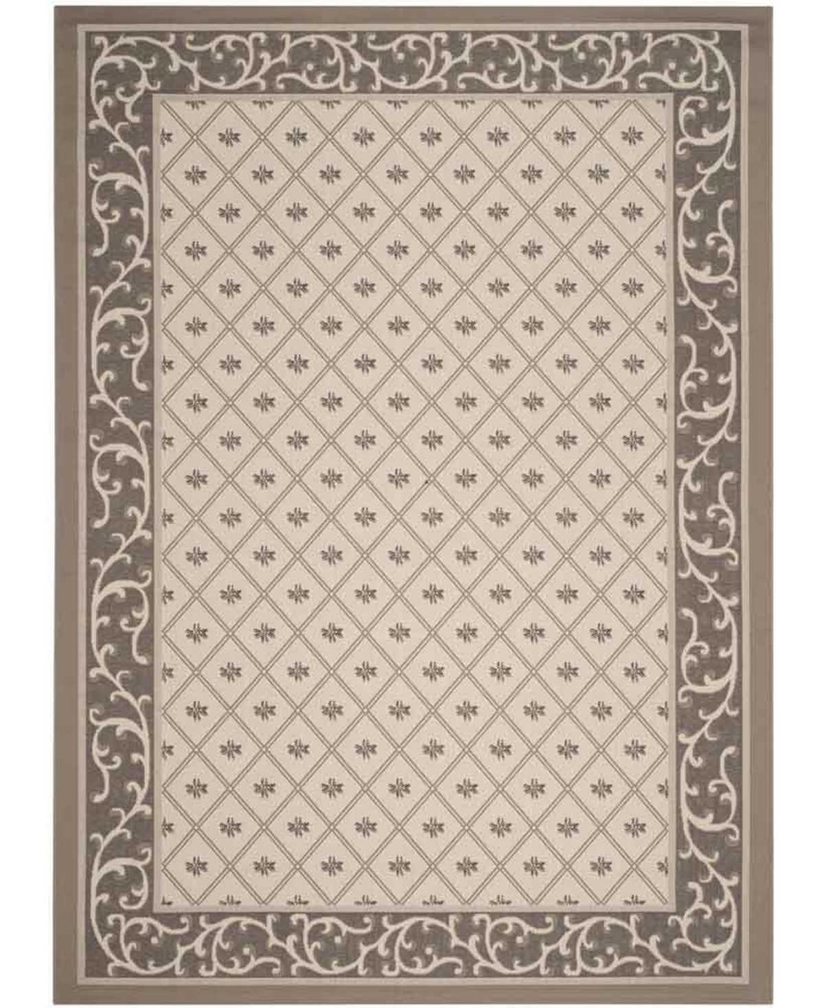 Safavieh Courtyard Beige and Dark Beige 8' x 11' Sisal Weave Outdoor Area Rug - Beige / Da