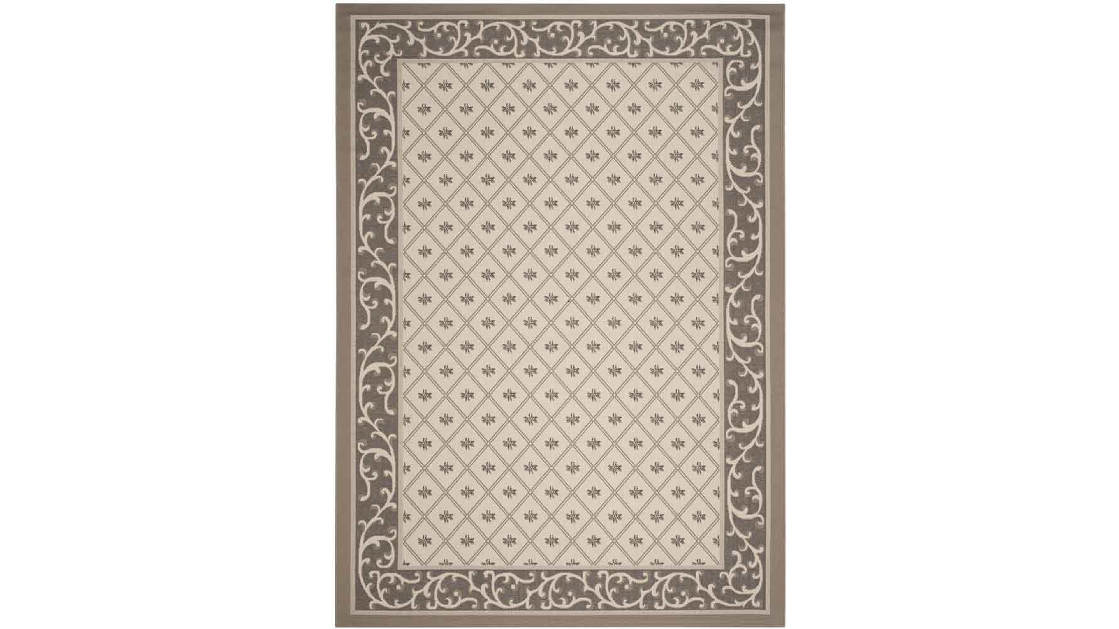 Safavieh Courtyard CY7427 Beige and Dark Beige 8' x 11' Sisal Weave Outdoor Area Rug