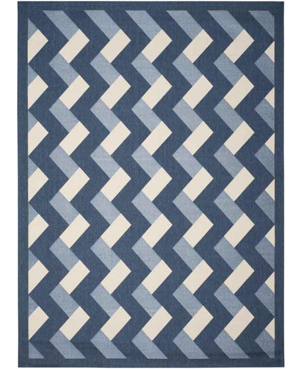 Safavieh Courtyard Navy and Beige 8' x 11' Sisal Weave Outdoor Area Rug - Navy