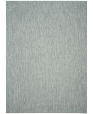 Courtyard CY8022 Aqua and Gray 8' x 11' Sisal Weave Outdoor Area Rug