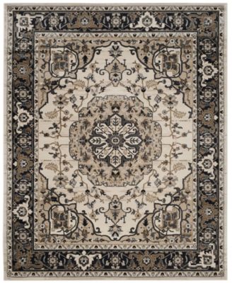 Lyndhurst LNH334 Cream and Navy 8' x 10' Area Rug