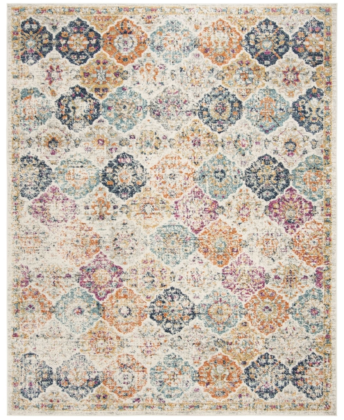 Safavieh Madison MAD611B Cream and Multi 11' x 15' Area Rug - Cream