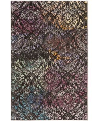 Aria Brown and Multi 4' x 6' Area Rug